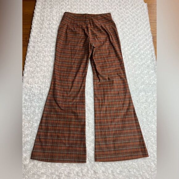 NWOT Cider plaid corduroy flare leg pants size large 🦋 - Picture 4 of 8